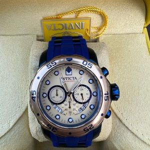 Pro Diver Chronograph Quartz Gold Dial Men's Watch